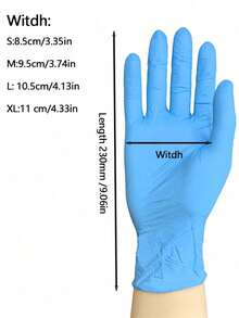 100PCS PVC Free Powder Free Puncture Proof Oil Proof NonSlip Textured Grip Blue Disposable Gloves For Dishwashing Kitchen Cleaning Household Chores Lab Work Pet Care Bathing Home Essentials - blue - View 3