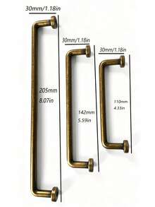 Antique Brass Cabinet Handles, Solid Zinc Alloy Metal Pulls, Polished Drawer Knobs, Suitable For Retro Style Kitchen Cabinets, Wardrobes And Display Cabinets - Multicolor - View 7