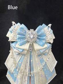One-Piece; Cute And Elegant; Featuring A Luxurious Decorative Bow Pendant, Ribbon Brooch/Corsage, And Silver Chain; Anime/Idol Accessory - multicolor - View 13
