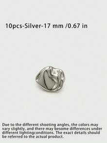 1 Pack 10 Pieces Vintage Irregular Shaped Metal Buttons Concave Convex Decorative Fasteners For Suit Windbreaker Wool Coat Sweater Clothing Diy Sewing Accessories - 10pcs - View 12