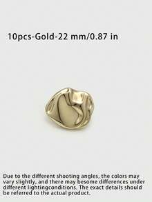 1 Pack 10 Pieces Vintage Irregular Shaped Metal Buttons Concave Convex Decorative Fasteners For Suit Windbreaker Wool Coat Sweater Clothing Diy Sewing Accessories - 10pcs - View 17