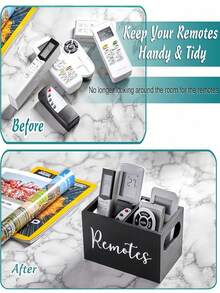 1 Kotak Penyimpanan Multi Kompartemen Kapasitas Besar Hemat Ruang Organizer yang Dapat Dilepas untuk Remote Control, Kosmetik, Alat Tulis, Dekorasi Universal Unisex untuk Kamar Tidur, Meja Samping Tempat Tidur, Ruang Tamu, Kamar Mandi, Kantor, Perlengkapan Sekolah, Penyimpanan Aksesori Rumah Tangga - MultiWarna - View 2