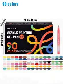 54/90/144 Color Acrylic Neutral Pen Gift Box 1.0mm Large Capacity Handheld Painting Manuscript Color Pen - Sets - View 16