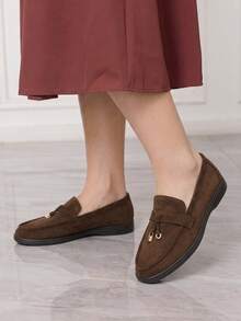 Sleekvia Commuter Flat Loafers Fall Shoes - Brown - View 3