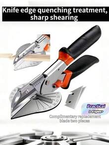 Dao cắt góc 45 độ đa năng, dao cắt rãnh dây góc, dụng cụ tỉa gỗ tinh xảo và tỉa cạnh DIY, thiết yếu cho cải tạo nhà cửa, công cụ kim loại chắc chắn cải tiến - Kéo cắt nhiều góc - Xem 2