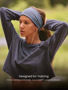 GLOWMODE FeatherFit™-Air Work It 吸汗運動訓練髮帶健身用 - 薄荷藍 - 查看 4