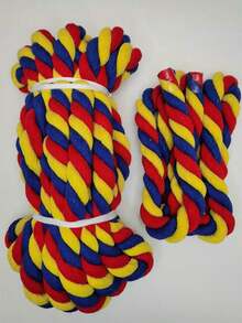 Fun Tug Rope (Non-Professional) Material: 2cm Thick * 600cm/150cm Long Handmade Braided Character Climbing Frame Gardening Binding Decorative Rope Floral Accessory Tote Bag Handle Rope - apricot - View 8