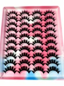 1box Selectable Natural Fluffy Soft Dramatic 3D Mink Style Long Wispy Messy Multi Layered Short Thick Volume False Eyelashes Cilia Faux Cils Extension Makeup Tool Reusable Easy Apply For Women Girls Daily Work Meeting Club Party Wedding Holiday - limited edition - View 7