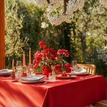 6pcs Disposable Plastic Tablecloths, 54*72 InchWaterproof Solid Color Square Tablecloths, DisposablePlastic Tablecloths, Waterproof And Stain-Resistant,Easy To Clean, Suitable For Life, Wedding, BirthdayParty - Multicolor - View 3