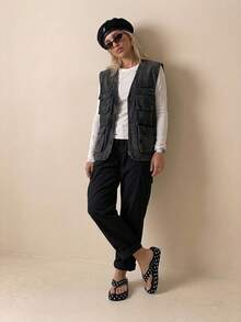HighSole 春夏新款寬版露趾厚底女款涼鞋，柔軟舒適，適合購物、海邊度假、音樂節，百搭款 - 圓點黑 - 查看 6