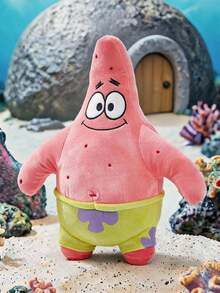 SpongeBob SquarePants | POKOJA LAND 1個美學柔軟質感絨毛陪伴玩偶 - 迷人粉色輪廓 - 療癒空間的靈魂舒緩育兒陪伴 - 感性節日歡樂禮物，粉色海星絨毛玩具，柔軟填充星形動物枕頭，適合兒童與粉絲的可愛可擁抱絨毛玩偶 - 彩色 - 查看 1