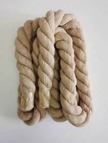 Fun Tug Rope (Non-Professional) Material: 2cm Thick * 600cm/150cm Long Handmade Braided Character Climbing Frame Gardening Binding Decorative Rope Floral Accessory Tote Bag Handle Rope - apricot - View 14