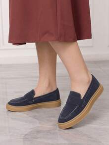 Sleekvia Commuter Flat Shoes - Navy Blue - View 3