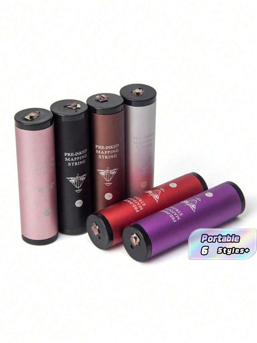 20-Meter Alloy Bottle With Ink-Marked Positioning Lines And Inked Mapping String Box With Ink Tattoo Lines Ruler