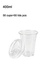 Thickened High‑Clear PET Drink Cups With Leak‑Proof Dome Lids, Straw‑Compatible Food‑Grade Transparent Cups, Sturdy Deformation‑Resistant For Iced Americano Latte Fruit Tea, Commercial Use For Shop Stall - Clear - View 11