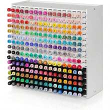 1 Set Large Colorful Coded Alcohol Marker Set With 240 Vivid Colors, Storage Box, Suitable For School Projects, Art Classes And Student Artists(No Pen Included) - White - View 9