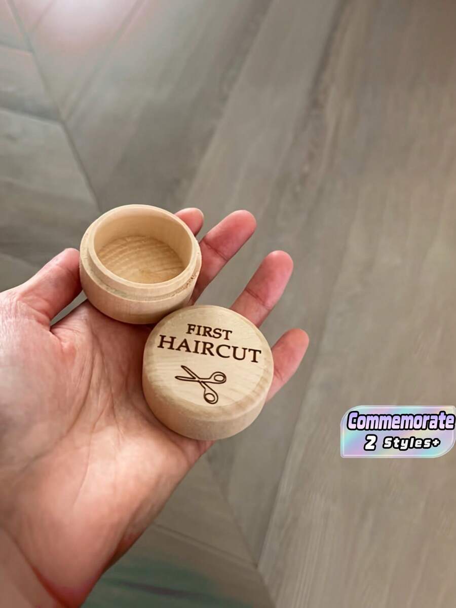 Solid Wood Hair Keepsake Box, Natural Birch Wood Memory Storage Case, Portable Lightweight Keepsake Organizer, Simple Memory Collection Box For Kid, Home Decor, Travel, Valentine's Day, Wedding, Christmas, Birthday, Holiday, Unique Gift - Hair commemorative box - View 1