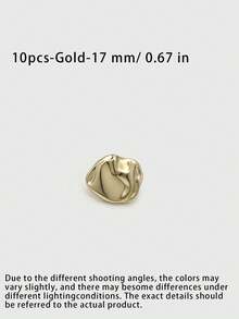 1 Pack 10 Pieces Vintage Irregular Shaped Metal Buttons Concave Convex Decorative Fasteners For Suit Windbreaker Wool Coat Sweater Clothing Diy Sewing Accessories - 10pcs - View 19