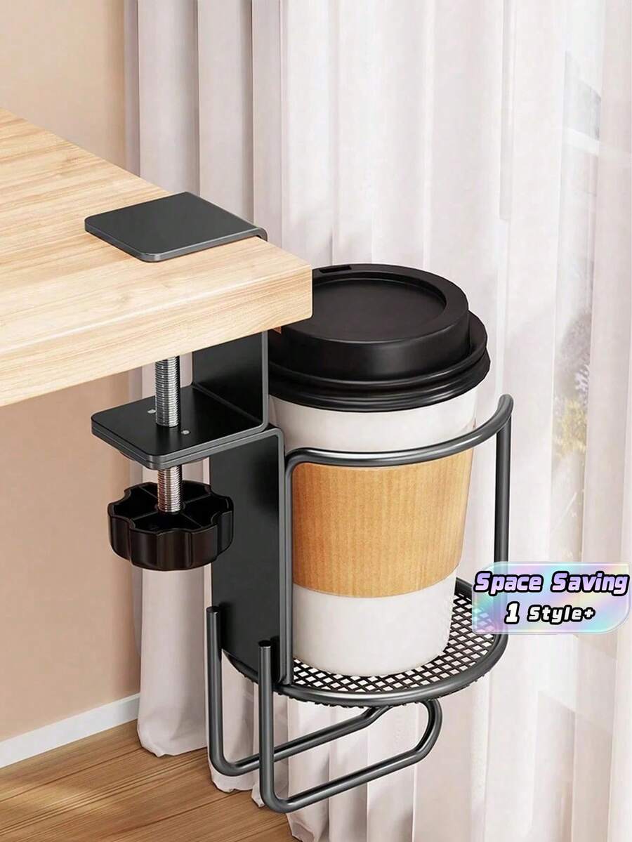 1 Buah Rak Gelas Lipat Anti Selip yang Dapat Dipasang di Samping, Hemat Ruang, Rak Penyimpanan Mug Kopi untuk Kantor, Dapur, Kamar Mandi, Kamar Tidur, Pengatur Peralatan Minum - Satu ukuran cocok untuk semua. - View 1