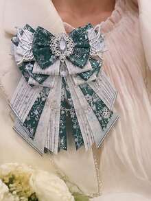 One-Piece; Cute And Elegant; Featuring A Luxurious Decorative Bow Pendant, Ribbon Brooch/Corsage, And Silver Chain; Anime/Idol Accessory - multicolor - View 9
