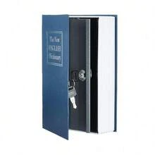 Storage Box Fun Simulation Book Hidden Box, Decorative Book Security Lock Box With Key Lock, Suitable For Home Bookshelf Store Piggy Bank Safety Box Certificate Simulation Book Hidden Box, Suitable For Home Bookshelf Store - A - View 3
