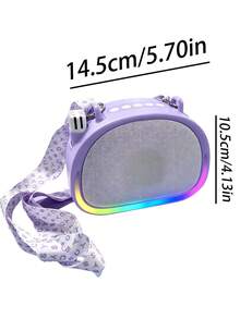 Teckwe RGB Light Portable Strap Bluetooth Karaoke Speaker With Clip On Microphone For Teacher Tour Guide Home Gathering Travel Party Built In Speaker Battery 1200mAh 2 Microphone Batteries 200mAh - View 8
