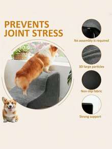 Pets, Household, Bedside Stairs, Dog, Teddy, Dog, Cat, Ladder, Small Stairs - Light Grey - View 3