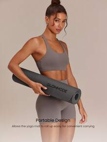 GLOWMODE 1 Pack GlowBase Dual-Grip Double-Sided Anti-Slip Water Resistant TPE Yoga Mat 6mm Thick Yoga Pilates Studio Gym Daily Active Wear - Grey - View 6