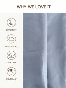 Joivida 2Pcs Polyester Embroidered Envelope‑Closure Pillowcases Smooth Breathable Polyester Bedding Pillow Protector Case With Envelope Closure (No Insert) - Blue - View 6