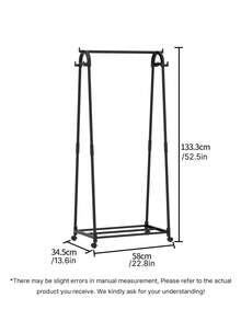 Single-Pack, Double-Row, Easy-To-Assemble, Movable Upright Coat Rack, Freestanding Coat And Hat Rack, Multi-Functional Shoe And Hat Cabinet, Space-Saving Storage Rack, Suitable For Homes, Rental Apartments, Living Rooms, Bedrooms, And Walk-In Closets - Multicolor - View 5