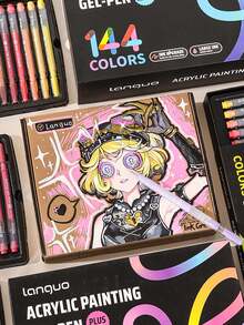 54/90/144 Color Acrylic Neutral Pen Gift Box 1.0mm Large Capacity Handheld Painting Manuscript Color Pen - Sets - View 8