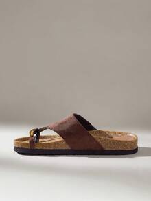 Solecia Metal Decoration Toe Design Retro Women Cool Slippers Vacation Casual Daily Wear - Chocolate Brown - View 10