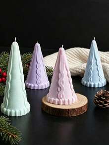 Cetakan Lilin Silikon Tutup Kerucut Rajutan, 2 Ukuran, Cetakan Pembuatan Lilin Aromaterapi DIY, Cetakan Kerajinan Dekorasi Rumah Natal. - Topi meruncing rajutan - View 5