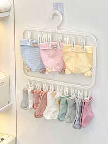 Space Saving Multi-Function Clip Hanger 1pc For Socks Underwear Efficient Drying Rack For Bedroom Bathroom Dorm Decor Also For Dress Pants Jeans Skirts Boots Shoes Spring Summer Top Organizer Must Have Smart Solution - View 9