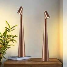 2ps Portable Cordless LED Desk Lamp, Rechargeable Wireless Desk Lamp, 3-Level Brightness, Terrace And Bedside Night Lights, Restaurant Environment Reading Light, Rechargeable Battery Light Suitable For Outdoor, Dining Room, Bedside - Various - View 2