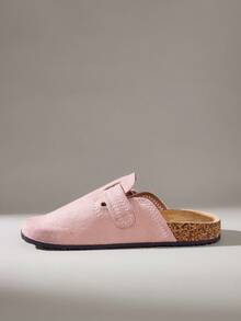 Solecia Women's Flat-Bottomed Round Toe Embroidered Beach Vacation Shoes - Pink - View 8