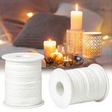 183ft/3 Rolls Smokeless Candle Wicks - White Braided Wick, Suitable For DIY Candle Making, Handcraft Supplies - White - View 5