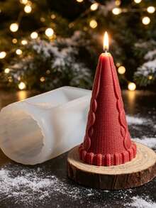 Cetakan Lilin Silikon Tutup Kerucut Rajutan, 2 Ukuran, Cetakan Pembuatan Lilin Aromaterapi DIY, Cetakan Kerajinan Dekorasi Rumah Natal. - Topi meruncing rajutan - View 6