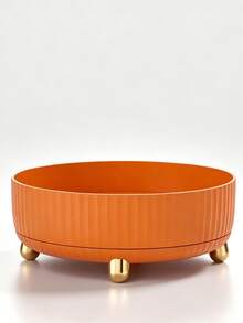 1Pc Large Capacity Multifunctional Rotating Storage Box - Heavy-Duty Plastic Storage Tray With Golden Leg Rack Suitable For Bathrooms, Kitchens, Offices, Living Rooms - Space Saving Modern Decorative Center Piece With Round Edges. - Multicolor - View 9