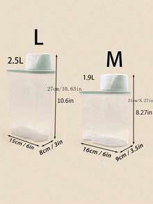 1 Transparent Random Pet Food Storage Box, Suitable For Dog And Cat Food Storage, Airtight Grain Storage Jar, Clear Plastic Bottle With Cap, Grain Storage Container, Kitchen Lunch Bucket, Dog Food And Cat Food - 1.9L-2.5L - View 10