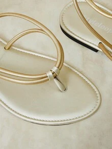 Styleloop Ladies, Thong, Buckle, Summer Breeze, Style, Flat Sandals - Gold - View 10