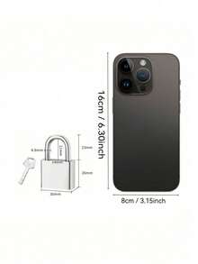 Heavy-Duty Metal Padlock - 4 Keys, Rustproof & Waterproof For Gates, Warehouses & Outdoor Use (Secure Durable Lock) - Silver - View 13