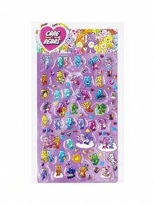 SHEIN X Care Bears Cute Graffiti Sticker, Suitable For Decorating Notebooks, Phone Cases, Suitcases, Etc - Multicolor - View 3
