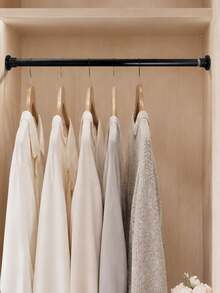 1PC Thickened 0.86-Inch Tube, Drill-Free Tension Rod, Extendable Shower Curtain And Curtain Rod, Wardrobe Hanging Rod, Balcony Clothes Drying Rod, Door Curtain Support Rod, An Essential Household Tool With Easy Installation - multicolor - View 8