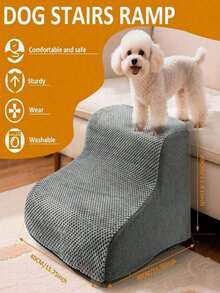 Pets, Household, Bedside Stairs, Dog, Teddy, Dog, Cat, Ladder, Small Stairs - Light Grey - View 6