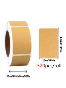 Rollo de etiquetas adhesivas de papel kraft para sellar, autoadhesivas, se pueden escribir a mano para clasificación y marcas de embalaje - Multicolor - Ver 9