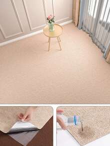 自黏式軟質地板貼，正方形接縫，適用於辦公室、客廳、臥室等 - 10Pcs - 查看 4