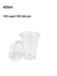 Thickened High‑Clear PET Drink Cups With Leak‑Proof Dome Lids, Straw‑Compatible Food‑Grade Transparent Cups, Sturdy Deformation‑Resistant For Iced Americano Latte Fruit Tea, Commercial Use For Shop Stall - Clear - View 13