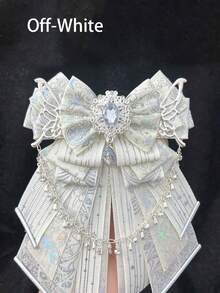 One-Piece; Cute And Elegant; Featuring A Luxurious Decorative Bow Pendant, Ribbon Brooch/Corsage, And Silver Chain; Anime/Idol Accessory - multicolor - View 19