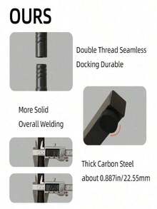 1pc Coat Rack, Stainless Steel Floor-Standing Coat Hanger, Simple Coat Hanger, High-End Premium Bag And Hat Rack. - Gold - View 3